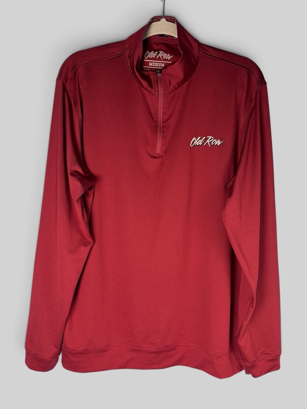 Old Row Men's Pullover Talegate 1/4 zip   Red Size Medium